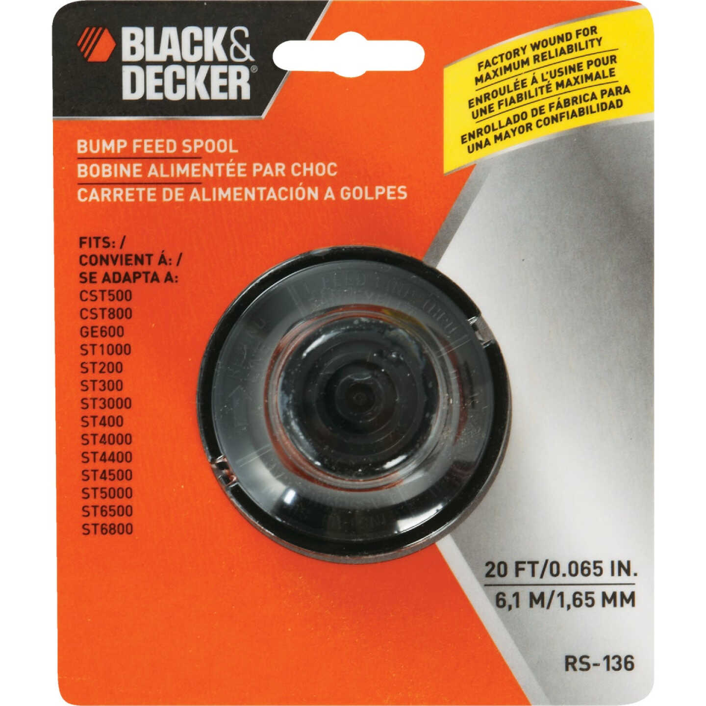 Black & Decker 0.065 In. x 20 Ft. Bump Feed Trimmer Line Spool